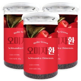 Hello Green Domestic Omija Pills 350gX3 (Boxes) Total 1.05kg / 헬로우그린 국내산 오미자환 350gX3(통) 총1.05kg