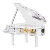 Grand Piano Shaped Windup Transprent Acrylic Music Box Birthday Present