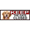 SHAWPRINT Golden Retriever KEEP THE GATE CLOSED METAL GATE SIGN