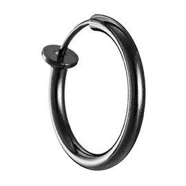 Magnetic Earrings High-quality Stainless Steel Wear-resistant Fake Nose Stud, Black 2.0x12