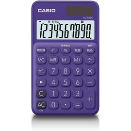 Casio SL-300C-PL-N Colorful Calculator, Purple, 10 Digits, Notebook Type