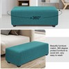 PiccoCasa High Stretch Ottoman Cover with Elastic Bottom, Soft Slipcover