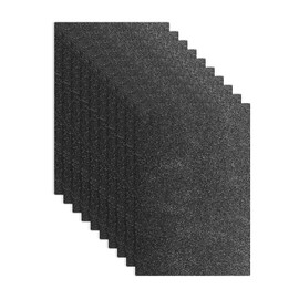 sourcing map 10 Pack Black Glitters Foam Sheets, 8 x 12 Inch Sparkle EVA Foam Sheets Thin Foam Paper for Crafting, DIY Project, Classroom, Scrapbooking (1.5mm Thick)