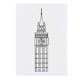 Azeeda 'Big Ben Glockenturm' Temporäres Tattoo - Hautfreundlicher & Ungiftiger Abziehbild · Wasserfest (TO00022339)