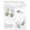Silvercute Dangly Earrings Womens Peridot August Birthstone Butterfly Dangle Earrings