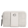 Coach Women's Essential Small Zip Around Card Case, LH/Cloud Chalk