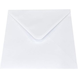 DJP Quadratische Briefumschläge, 100 g/m², 210 x 210 mm, Weiß, 25 Stück