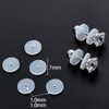 UUYYEO 100 Pcs Silicone Disc Earring Backs Flat Earring Stoppers