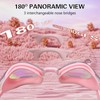 ProudDemon Swimming Goggles with Adjustable Strap, Tinted Lenses, Black/White (Pink