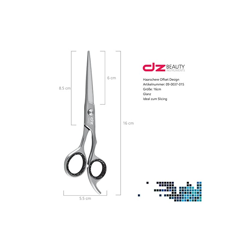 DZ Hair Scissors Offset Design Sharp Hairdressing Scissors 6 Inch