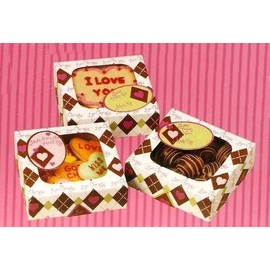 Love Chocolate Treat Boxes - Set of 4 Boxes & 4 Decorative Stickers and Seals