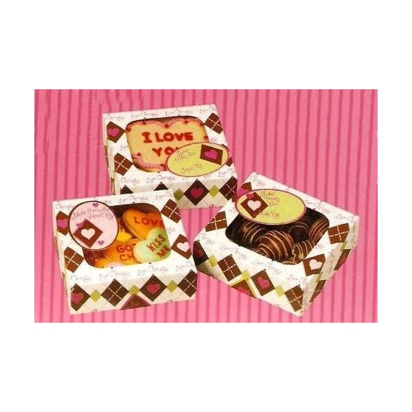 Love Chocolate Treat Boxes - Set of 4 Boxes &
