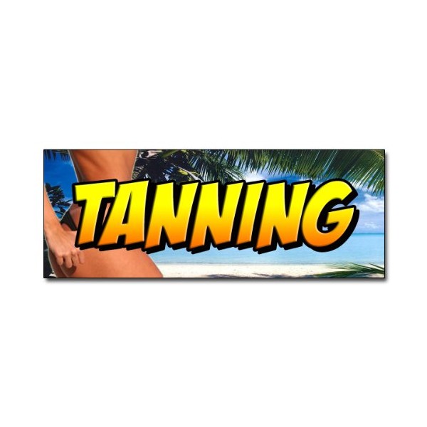 36" Tanning Decal Sticker tan Beauty Salon spa Bed