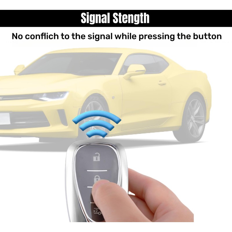 QZXIAOGU for Camaro Key Fob Cover with Keychain,Key Fob Cover