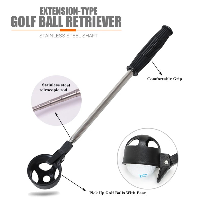 Toolzia Telescopic Stainless Steel Golf Ball Retriever