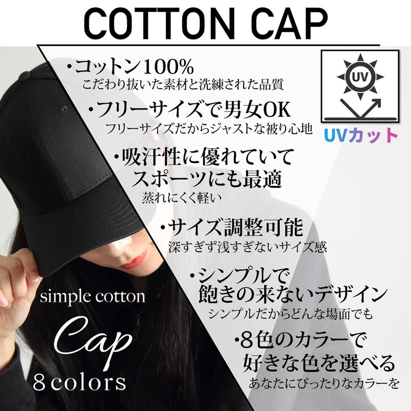 Savilman UV Protection Men's Plain Hat Cap 100% Cotton Running