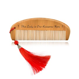 Funny Birthday Gifts for Mom Mother Wooden Hair Combs Awesome Mom Prsents from Son Daughter Mommy Xmas Present for Stepmother Mama Gift