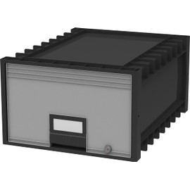 Storex Archive Storage Box, Legal Size, 24-Inch Depth, Black/Gray (61402A01C)