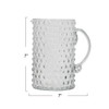 Creative Co-Op Hand Blown Glass Hobnail Pitcher, Clear