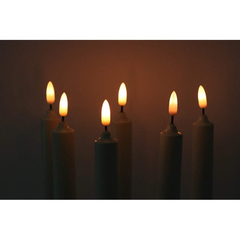 GenSwin Window Flameless Taper Candles with Remote & Timer, Battery