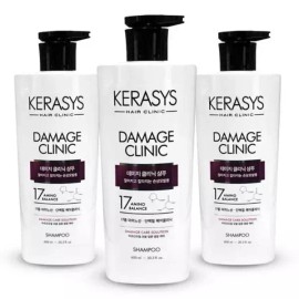 Aekyung 애경 케라시스 데미지 클리닉 단백질 손상 모발 케어 샴푸 600ml 3개 Aekyung Kerasis Damage Clinic Protein Damage Hair Care Shampoo 600ml 3pcs