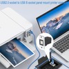 QIANRENON USB B to USB 2.0 Rectangular Panel Print Adapter