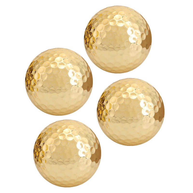 4Pcs Portable High Quality Double Layer Gold Plating Golf Ball