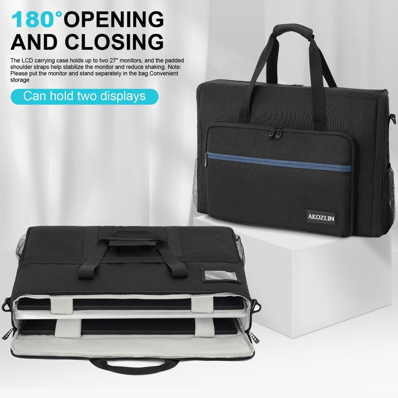 AKOZLIN LCD Screens/TVs(up to 2) Transport Tote Bag for 27"