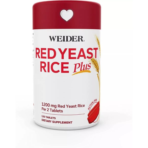 Weider Red Yeast Rice Plus 1200mg Contra Colesterol  (120 Tabletas)