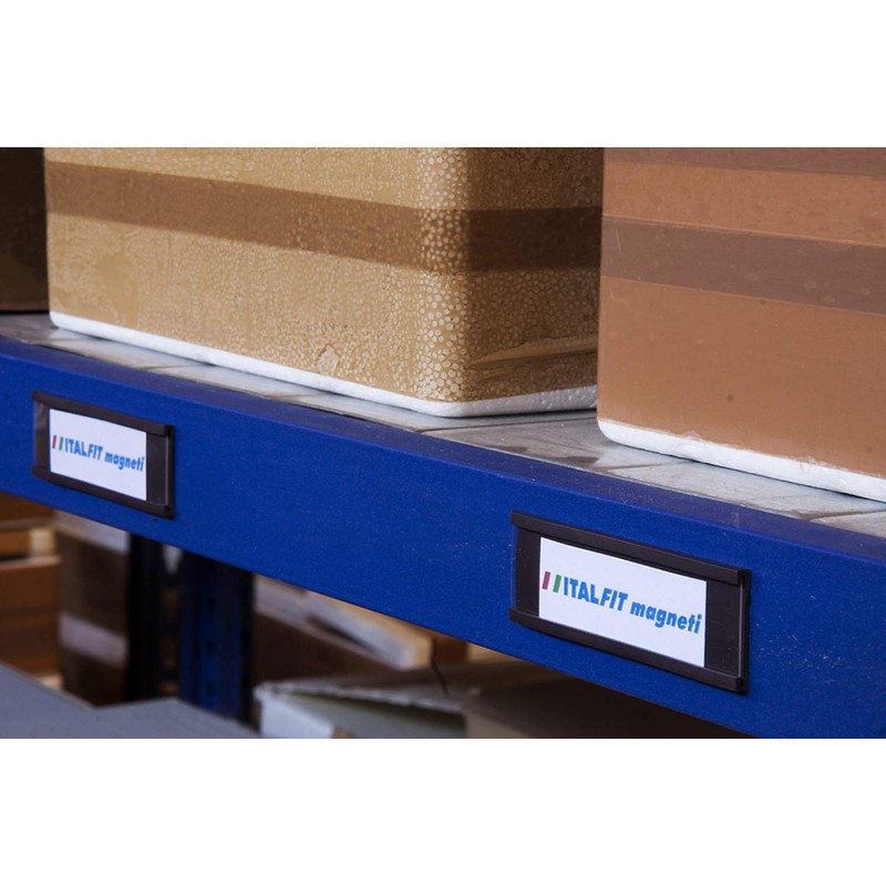 ITALFITMAGNETI Pack of 20 Writeable Magnetic Labels with Paper Insert