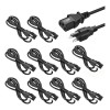 Cable de Alimentación CDDGL 3 Pines 1.5m para PC Monitor Impresora Negro