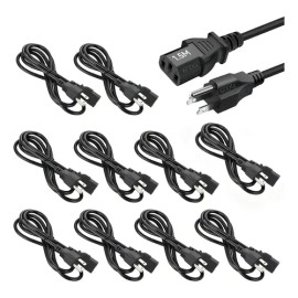 Cable de Alimentación CDDGL 3 Pines 1.5m para PC Monitor Impresora Negro