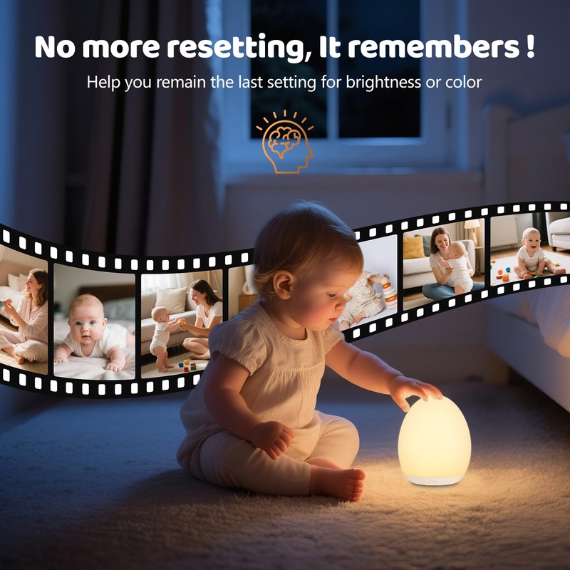MediAcous Night Light for Kids, Baby Egg Light for Nursery,