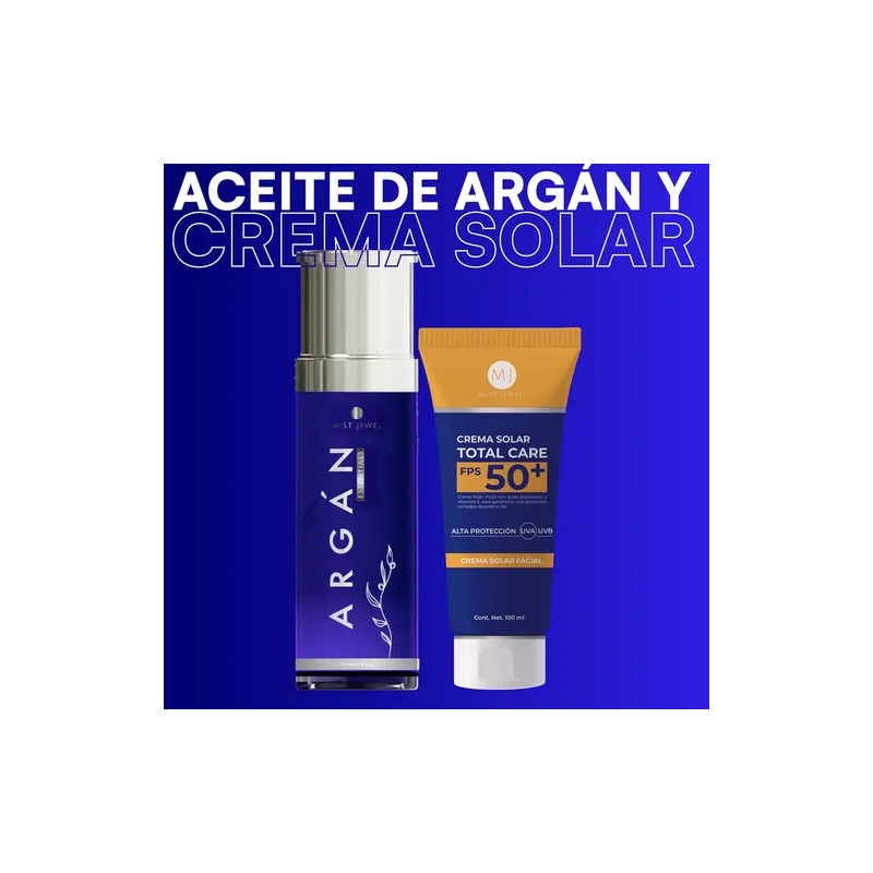 Mist Jewel Pack Crema Solar + Aceite De Argán Essentials