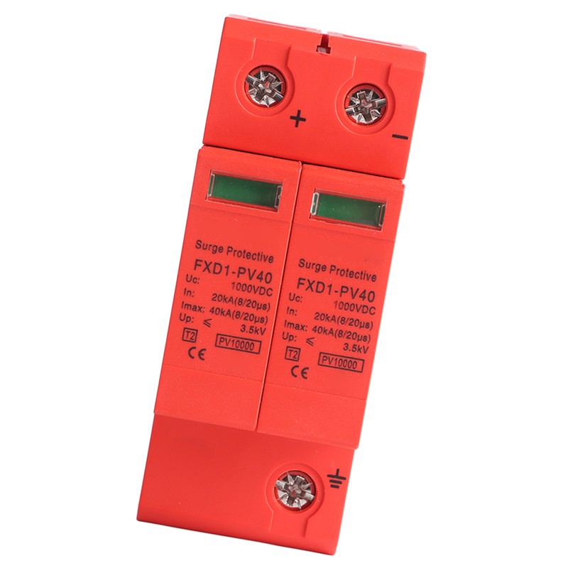 Voltage Surge Arrester Device 2P Photovoltaic DC Surge Protector DC1000V