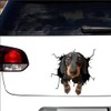 Dachshund 3D Ripped Effect Car Sticker, Funny Dog Decorative Sticker