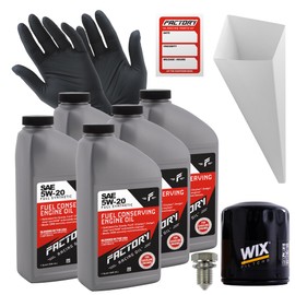 Factory Racing Parts Oil Change Kit Compatible with Mercury Mariner 2.5L 2009-2011, Milan 2.5L 2010-2011 5W-20 Full Synthetic Oil - 5 Quarts