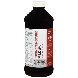 Humco Iodine Tincture Mild 2% USP 16 OZ