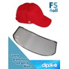 Careta Protección Faceshields4all Amplia Con Gorra de Color Rojo para
