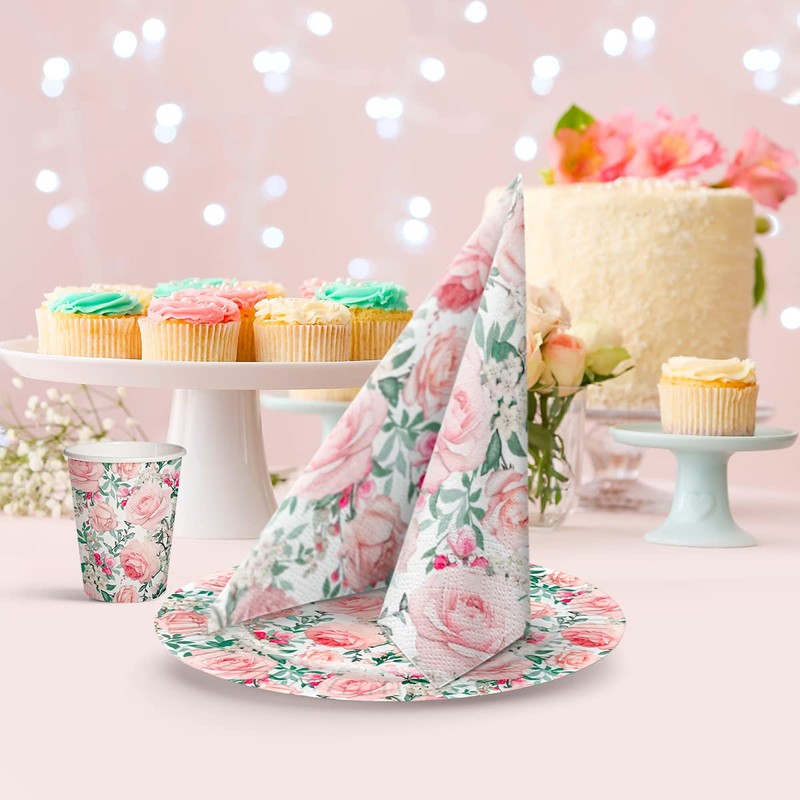 Paw Lunch Napkin Pack of 20, Gorgeous Roses, 33 x