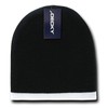 DECKY Single Striped Beanies, Black/White