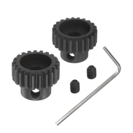 Kozelo 2 Piece 32DP Sprocket Motorcycle Gear Set - [5 mm Bore x 21T 22T Hardened Steel Teeth ] Motorcycle Gears for RC Cars Trucks Buggies with Hex Key