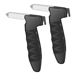 2 Pack Car Door Handle for Elderly - Car Handle Assist Portable Auto Car Handle Mobility Aid for Seniors and Handicapped, 2 in 1 Grab Bar & Window Breaker(Black)