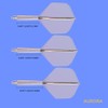 EMYTH Aurora Transparent Integrated Dart Flights and Shafts, No.2 Shape