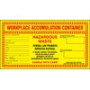 Accuform Signs MHZW22PSP Adhesive Coated Paper Hazardous Waste Label, Workplace