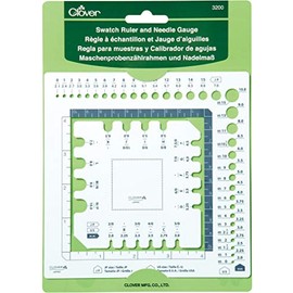 Clover Swatch Ruler & Needle Gauge, White