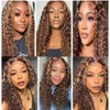 ZCMYVINND Highlight P430 Kinky Curly Human Hair Bundles Chocolate Brown