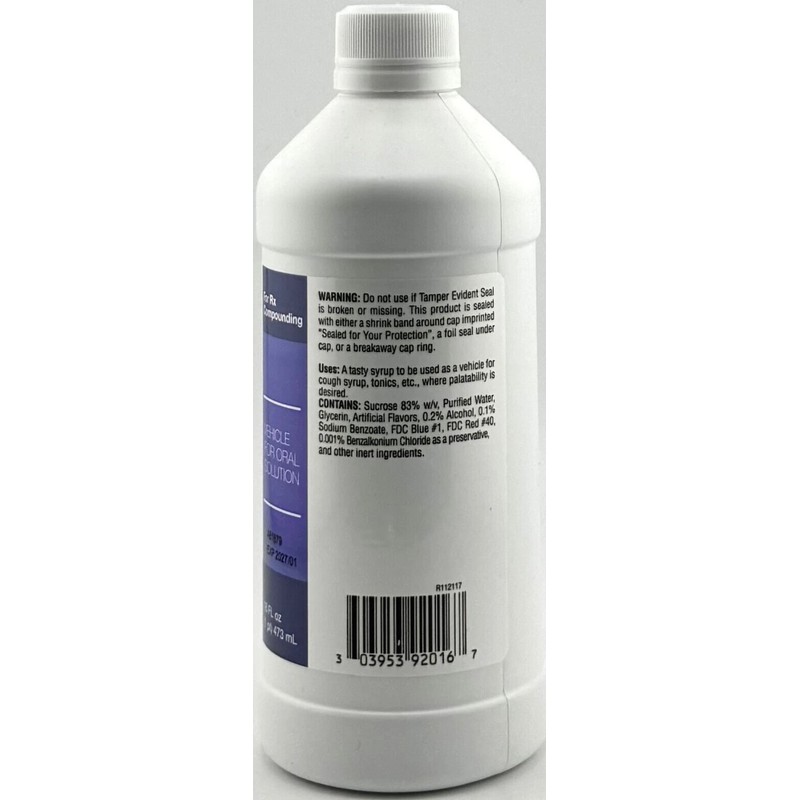 Humco Syrpalta Compounding Syrup Vehicle Oral Solution Fast Cough Relief