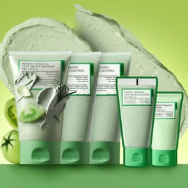 pulley [Set of 3] Fully Green Tomato Clay Pack Cleanser 120ml+120ml+120ml / [3개 세트] 풀리 그린 토마토 클레이 팩 클렌저 120ml+120ml+120ml