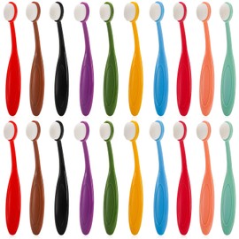 YOUEON 20 Pack Colored Ink Blending Brushes, 10 Color Craft Ink Blender Brushes Set, Small Ink Blending Tools with Soft Bristle Color Coded Handle for Card Making, Painting, Drawing, Stamping